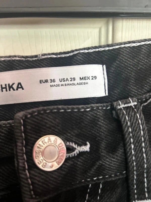 Bershka Men's Black Denim Jeans