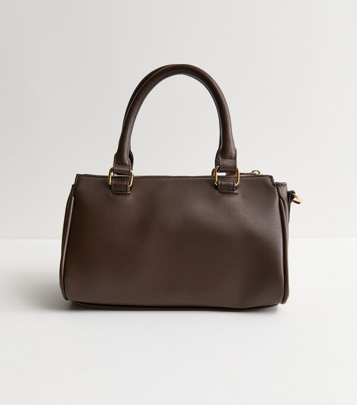 New Look Dark Brown Faux Brushed Leather Padlock Crossbody Bag New Look - 4