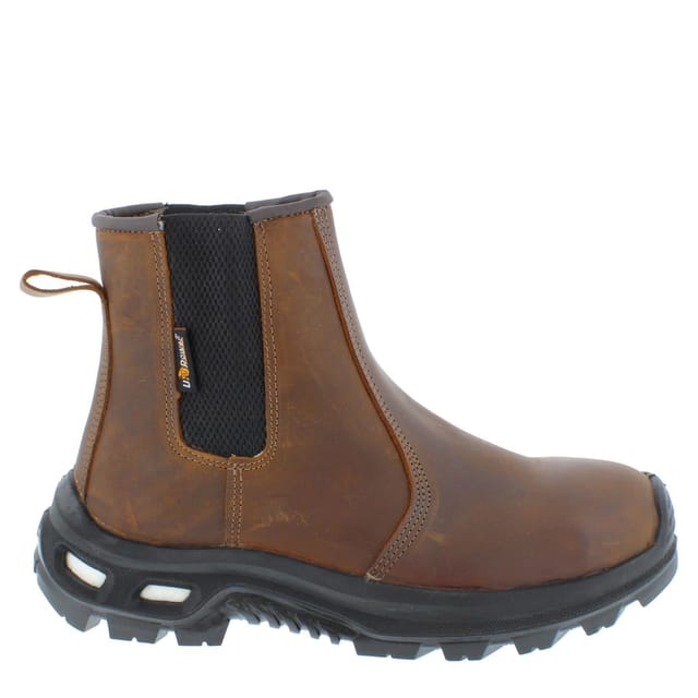U-Power U-Power Men's Cambrian S3S ESD Leather Safety Chelsea Dealer Boots in Brown - 2