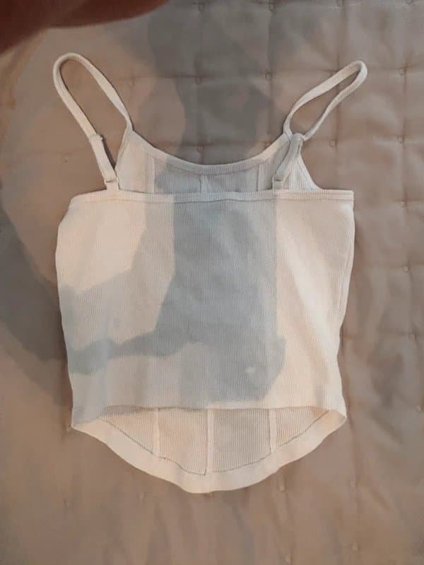 New Look White cropped corset style vest top