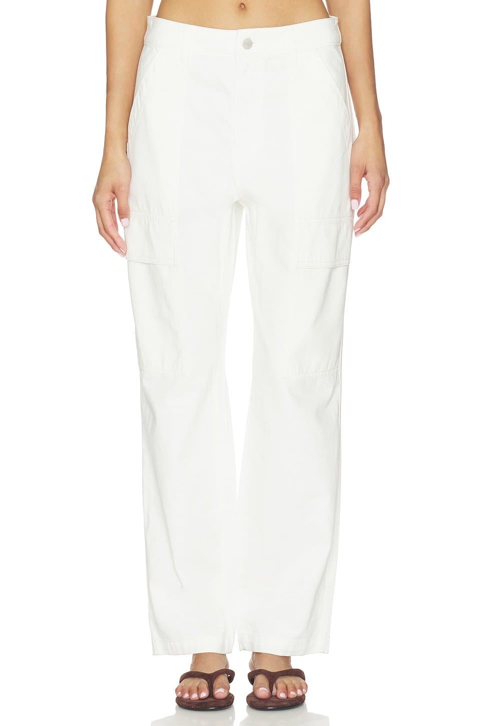 revolve Revolve White Boyfriend Utility Pant