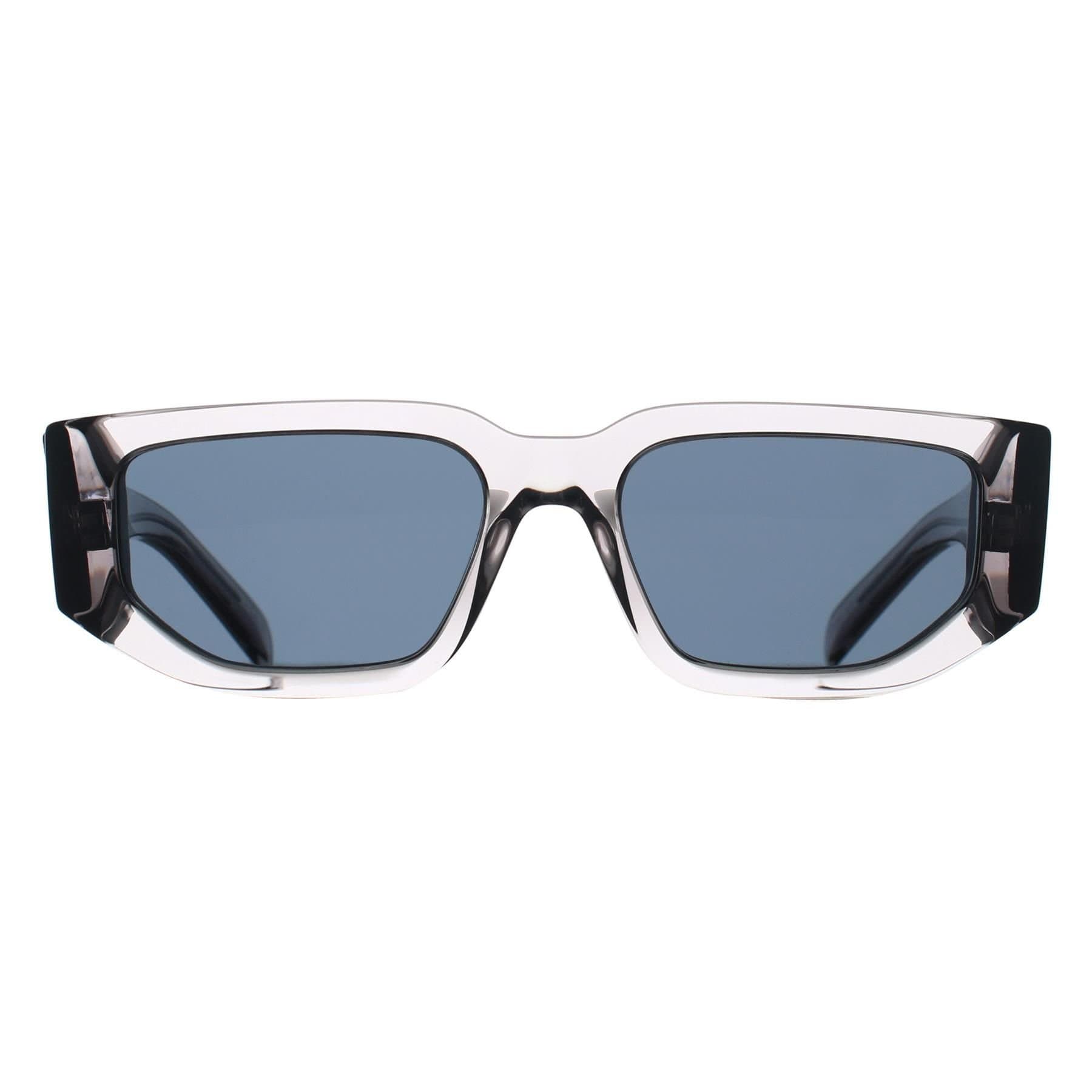 Prada Prada Men's Rectangle Transparent Asphalt Dark Grey PR09ZS