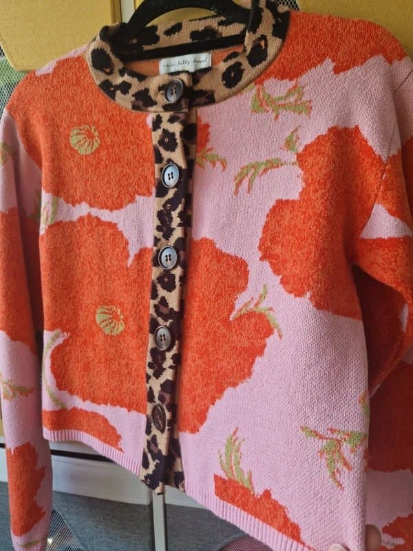 Never Fully Dressed Never fully dressed women's Pink Poppy Cardigan size XS (UK 6)