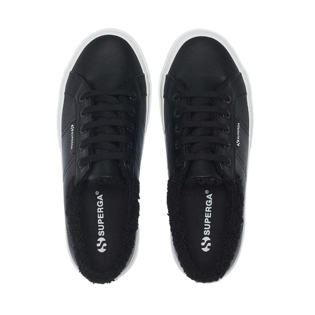 Superga Superga Men's 2750 Vegan Leather Trainers in Black - 3