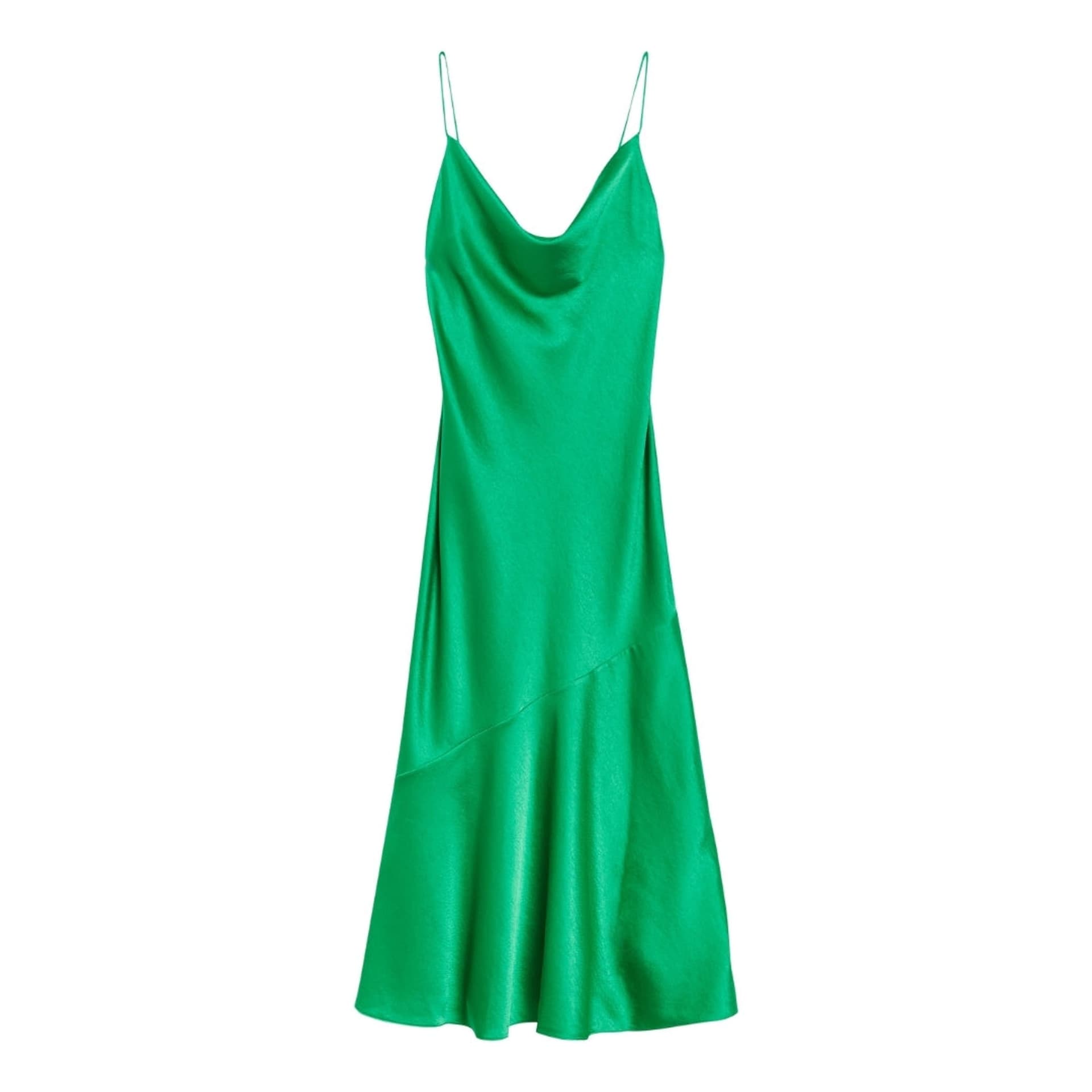 Ted Baker Ted Baker Women's Tunca Strappy Cowl Neck Regular Fit Midi Dress in Bright Green