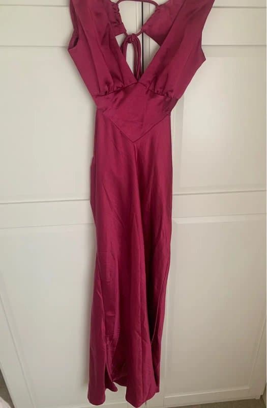 ASOS Silk Wine Coloured Formal dress