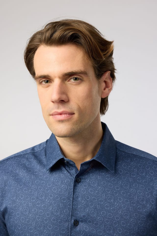 Ted Baker Ted Baker Men's Floral Stencil Shirt in Navy - 3
