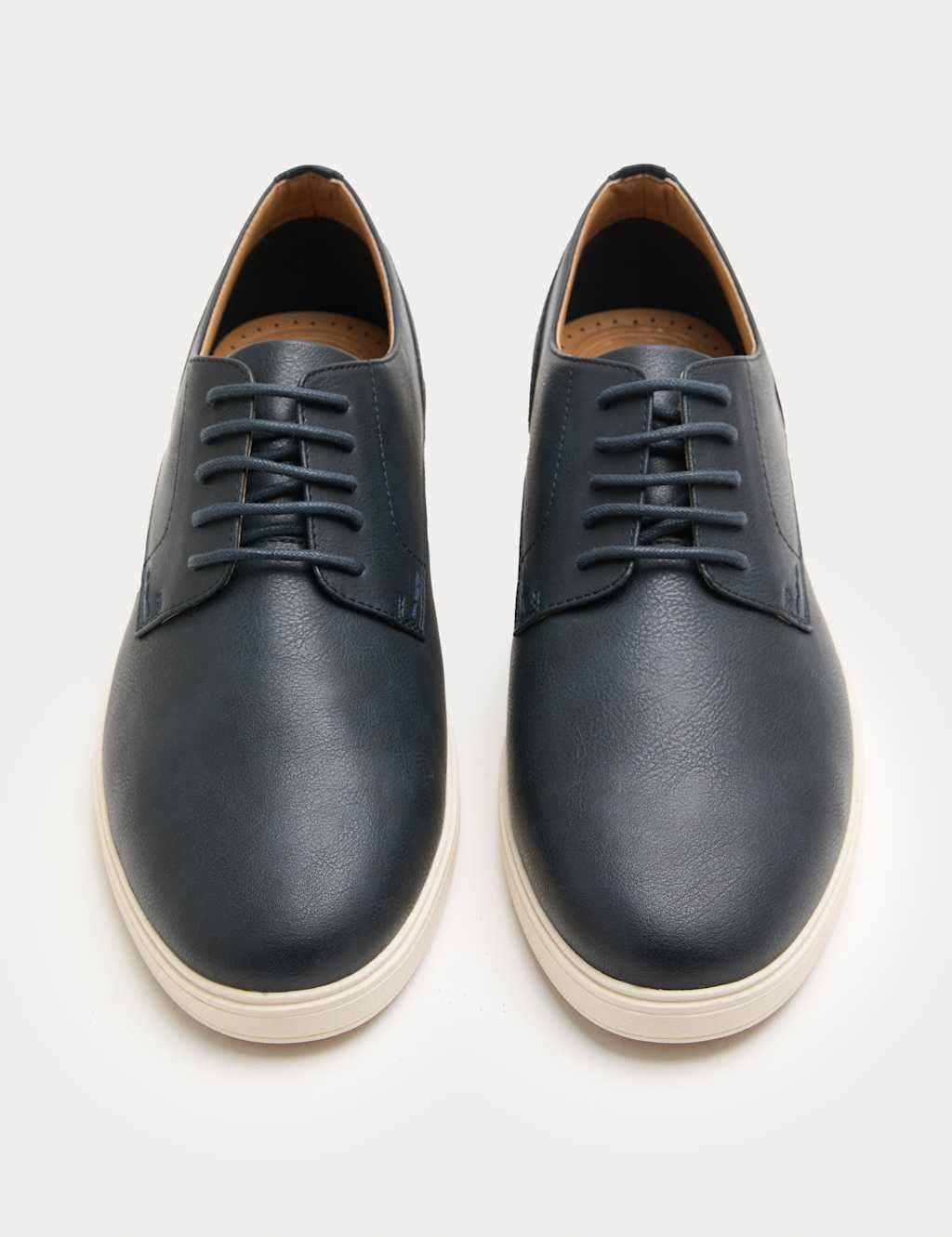 Marks & Spencer M&S Contrast Sole Derby Shoes Navy - 1