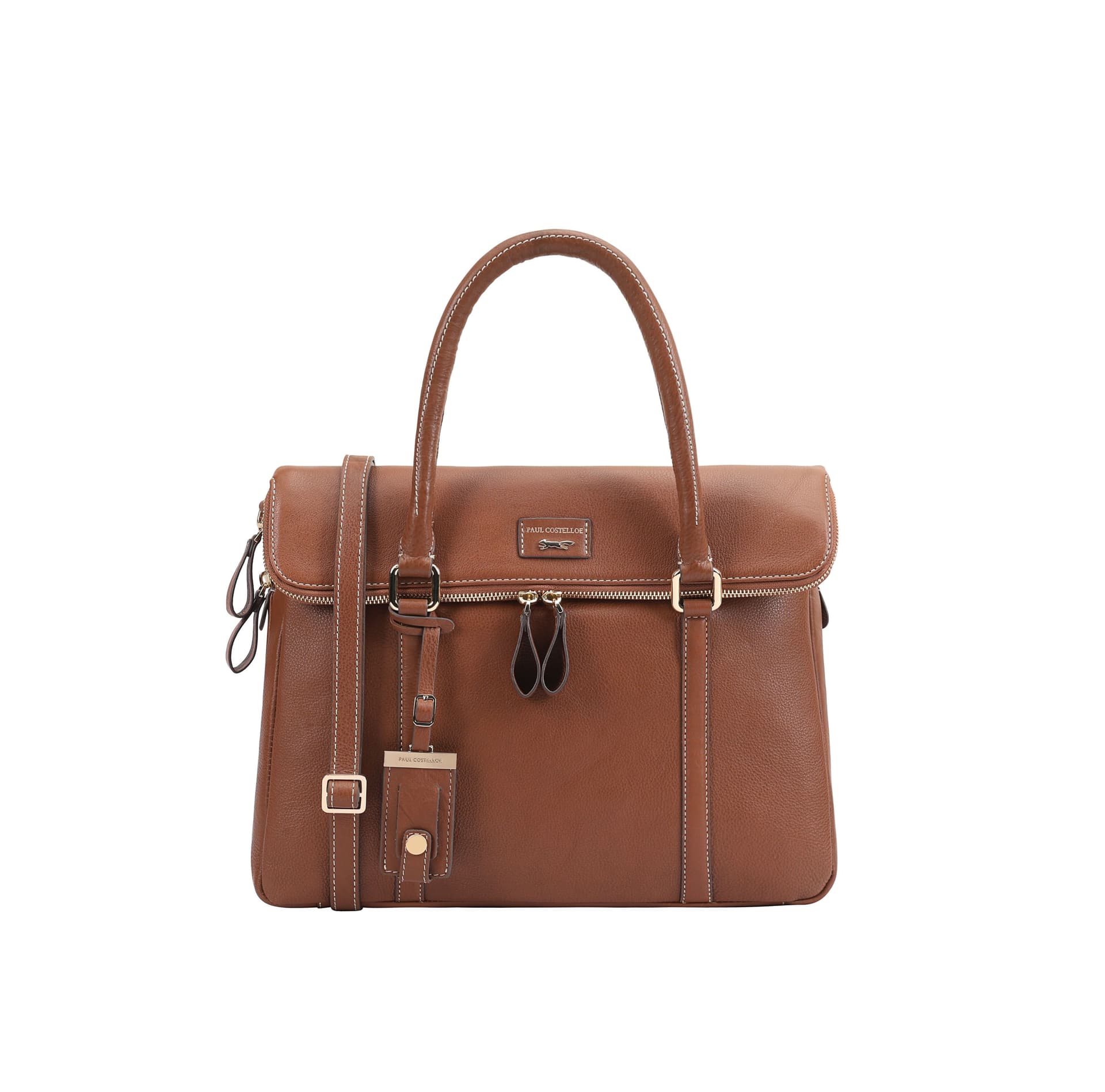 Paul Costelloe Paul Costelloe Women's Lucy Leather Multi Way Bag in Brown