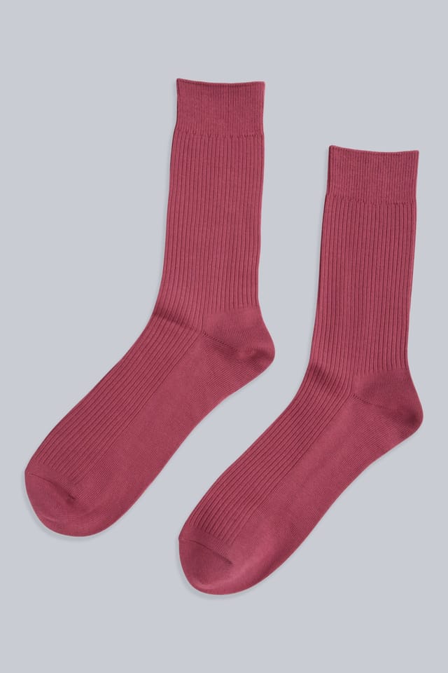 Animal Animal Men's 3 Pack 'Flynn' Ribbed Comfortable Warm Cosy Quarter Length Calf Socks in Red - 3