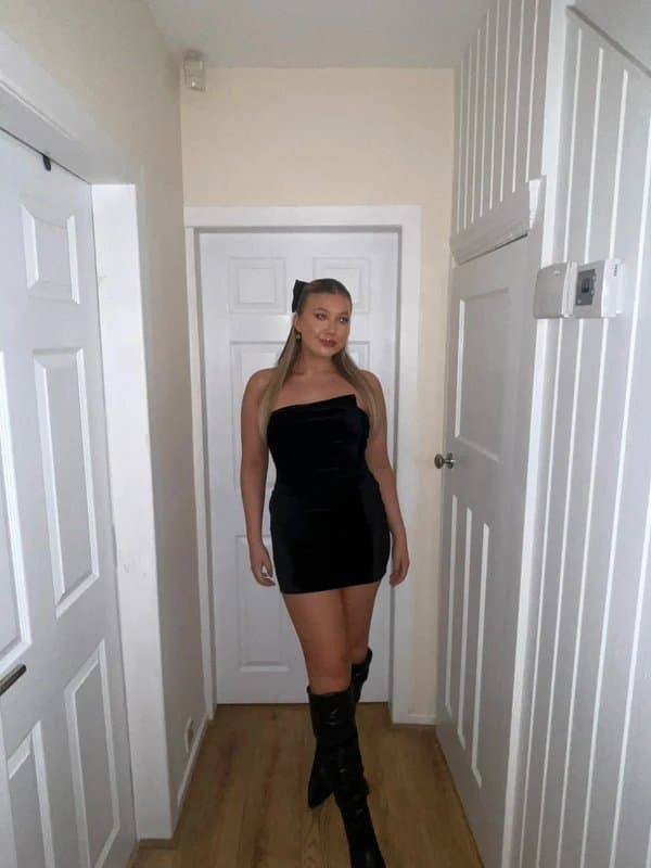 Bershka Bershka black mini dress