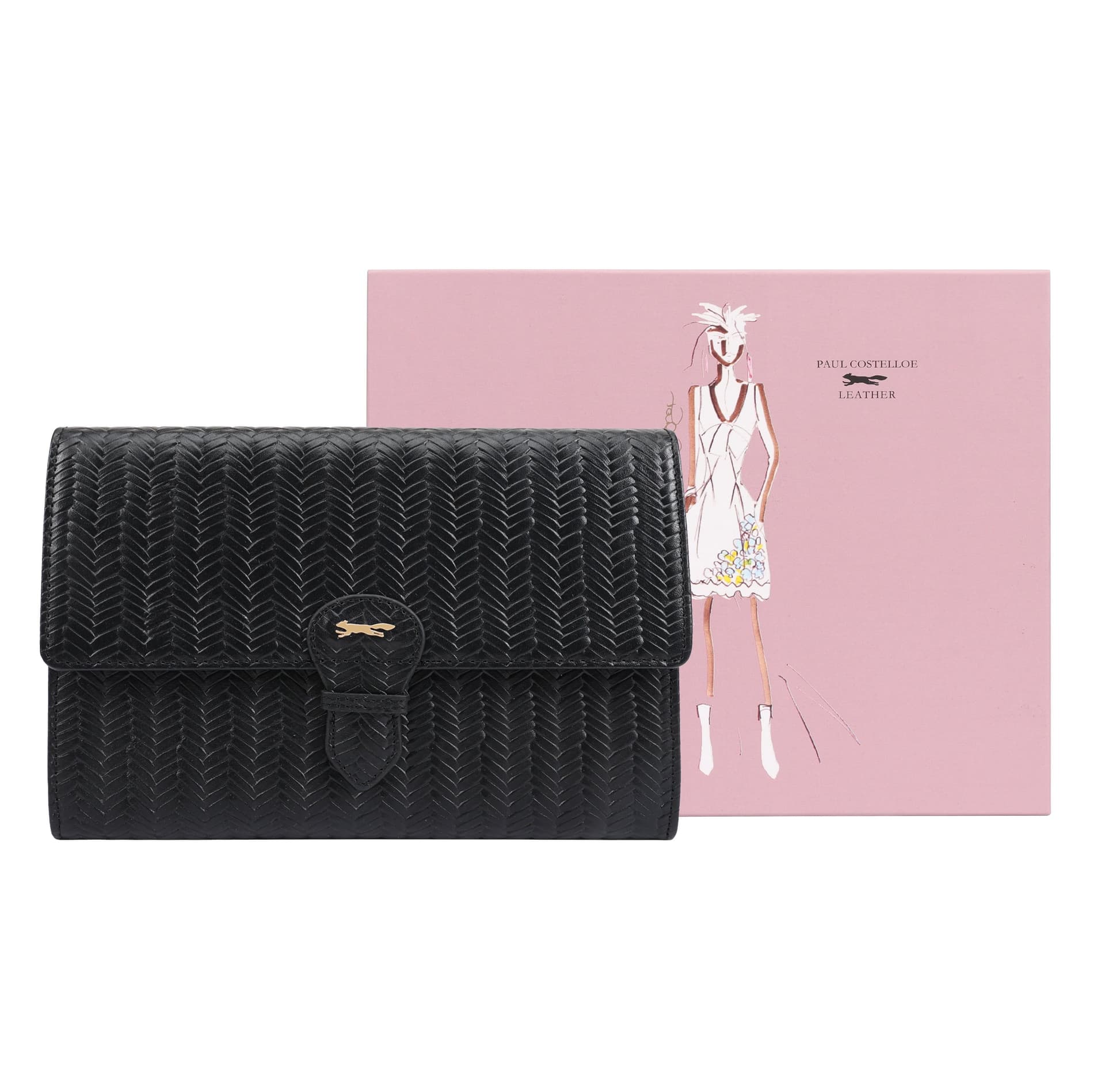 Paul Costelloe Paul Costelloe Women's Sanya Leather Travel Organiser/Purse in Jet Black