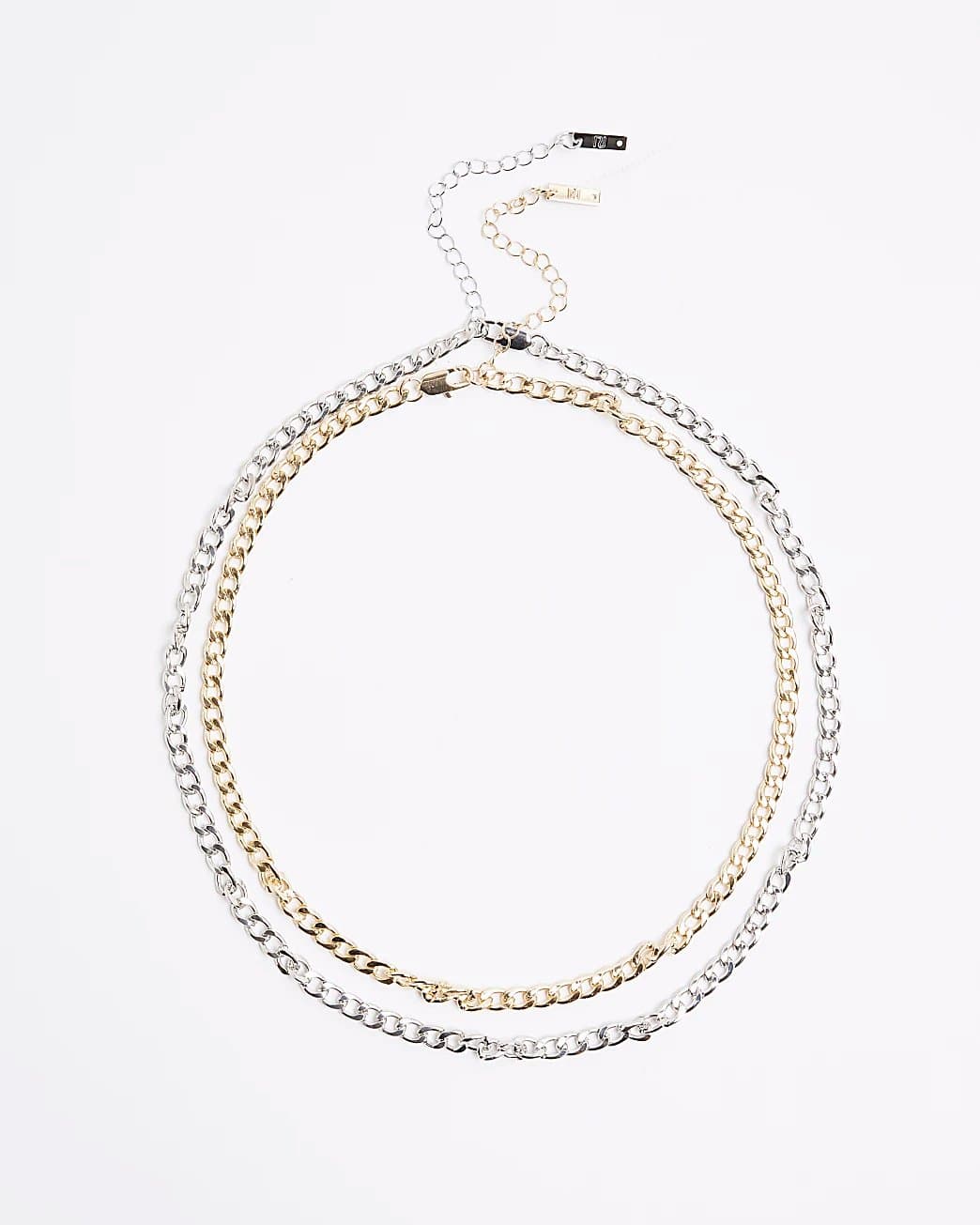River Island Mens River Island Metal Chain Bracelets 2 Pack