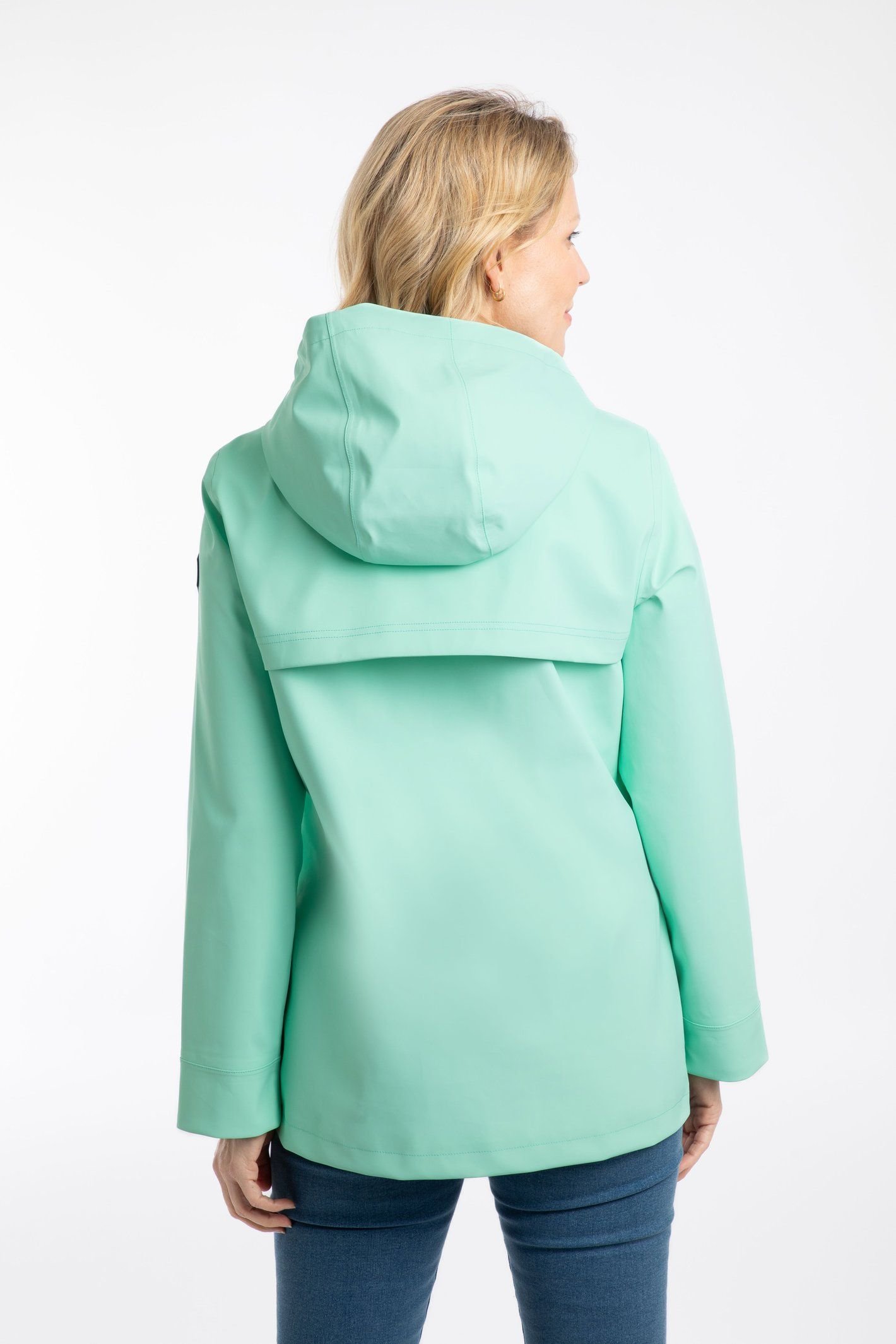 Weird Fish Weird Fish Women's Faros Waterproof Rain Jacket in Light Green - 4