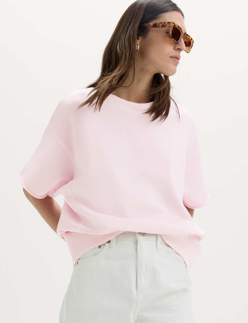 Marks & Spencer M&S Cool Pink Cotton Sweatshirt