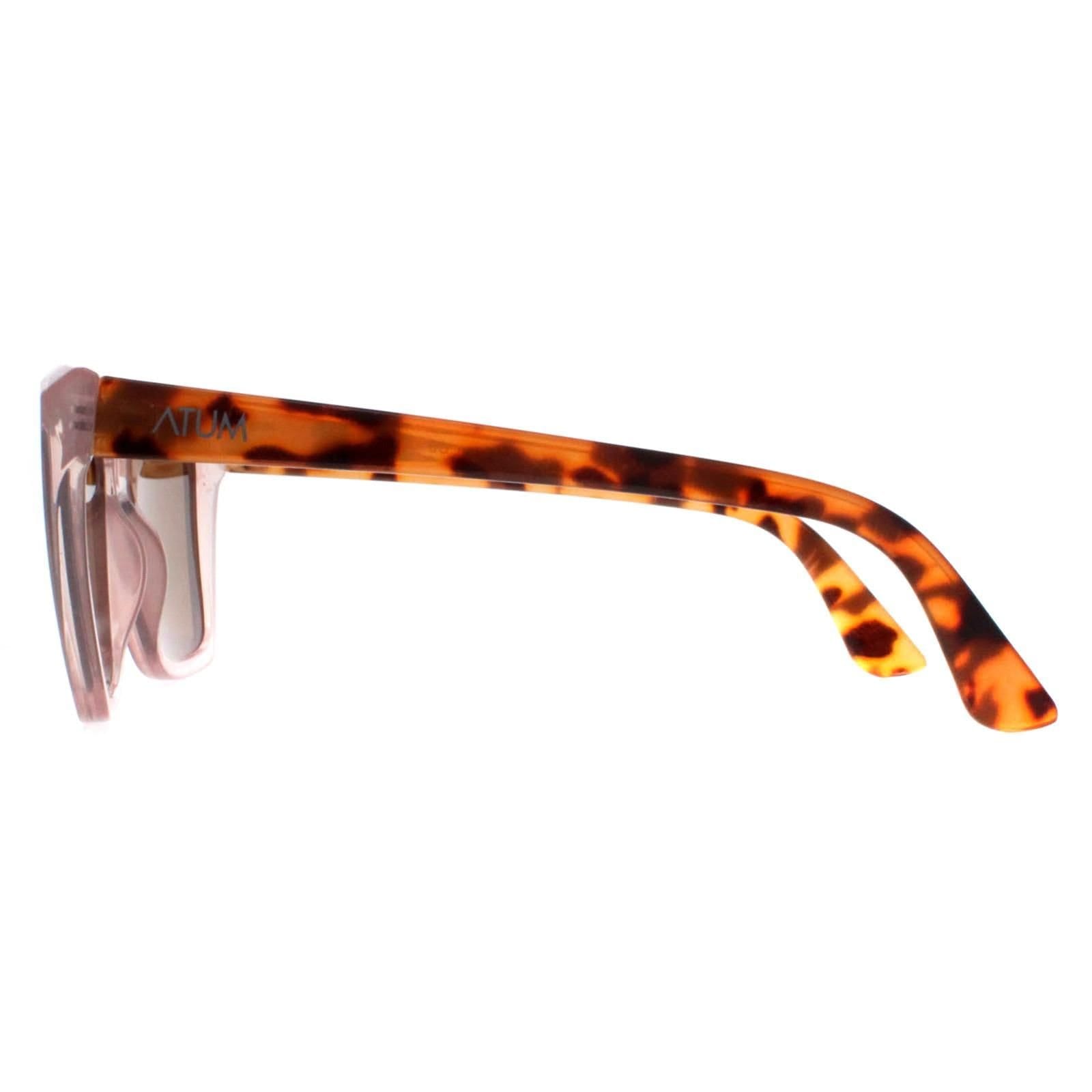 Atum Atum Women's Square Shiny Transparent Pink Brown Gradient Eden - 4