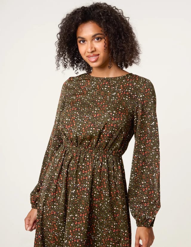 Blue Vanilla Animal Print Midi Dress - 2