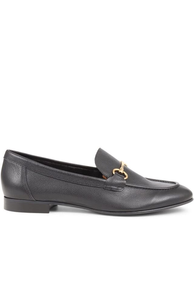 Jones Bootmaker Jones Bootmaker Women's Hana Leather Loafers in Black - 2