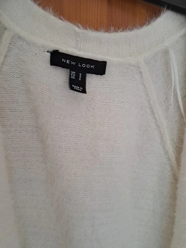 New Look Cream Fine Knit Open Front Cardigan