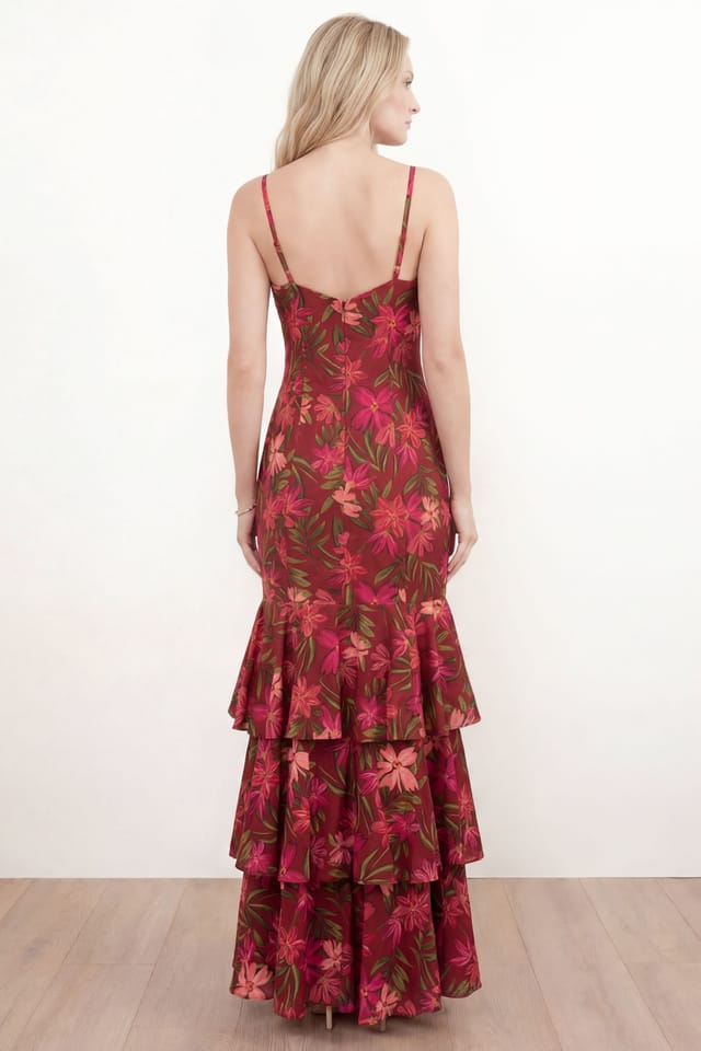 Anaya with Love Anaya with Love Women's Floral Cami Ruffle Maxi Dress - 2