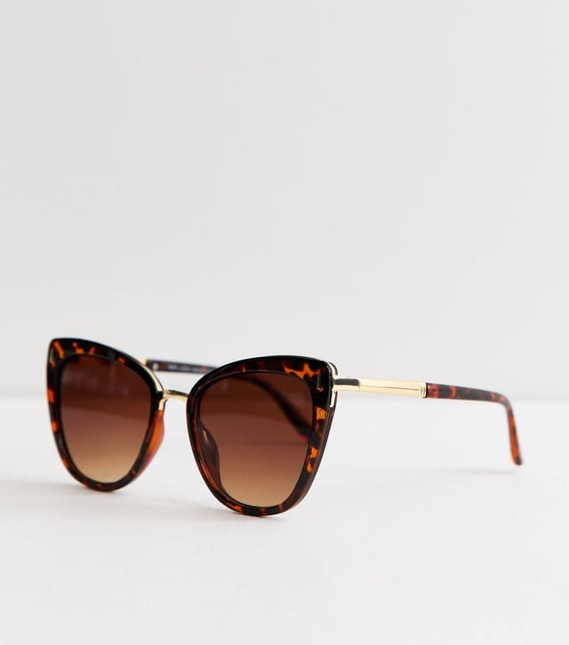 New Look Brown Tortoiseshell Effect Cateye Sunglasses New Look - 2