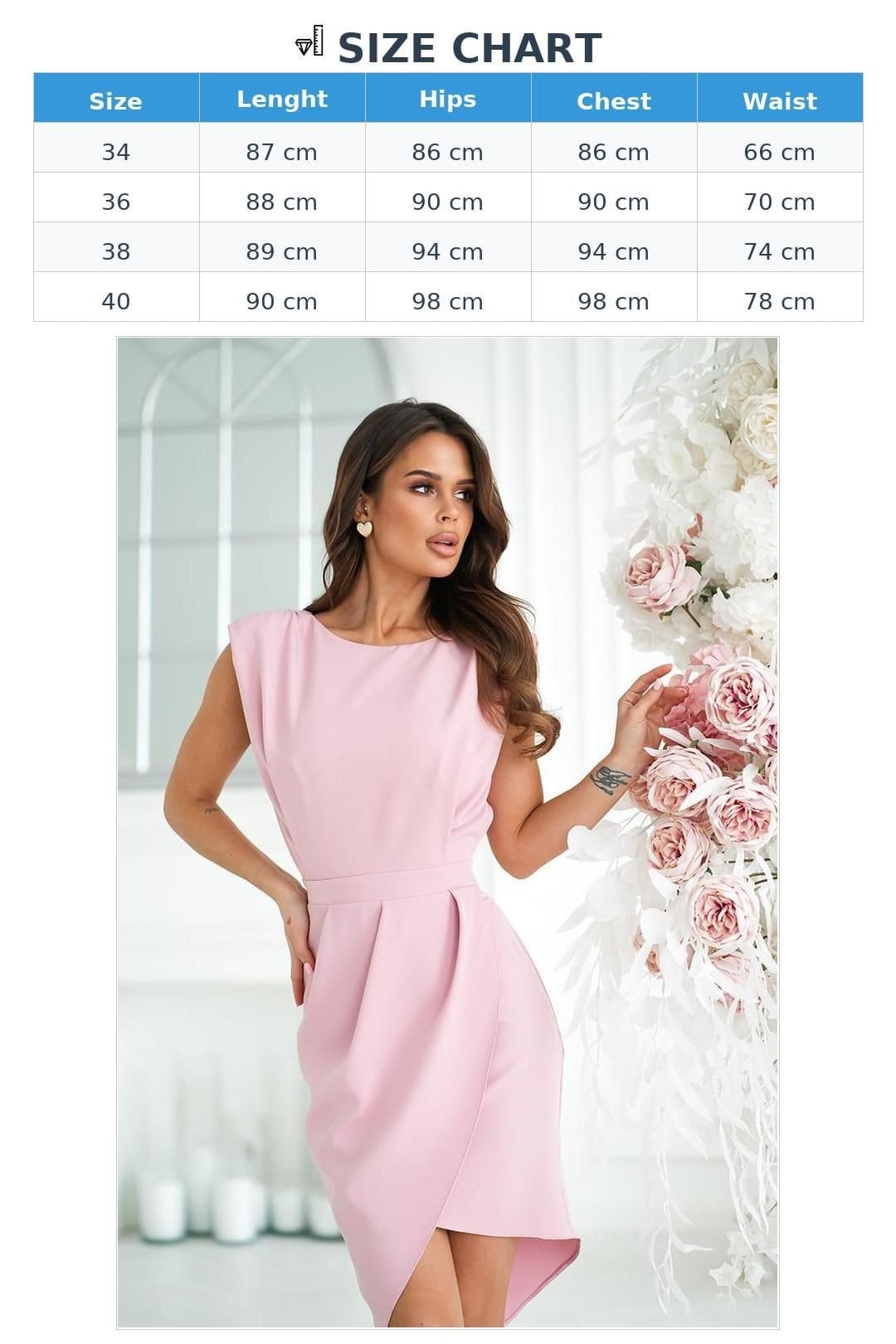 Love Lace Love Lace Women's Elegant Fitted Evening Dress With Neckline in Pink - 4