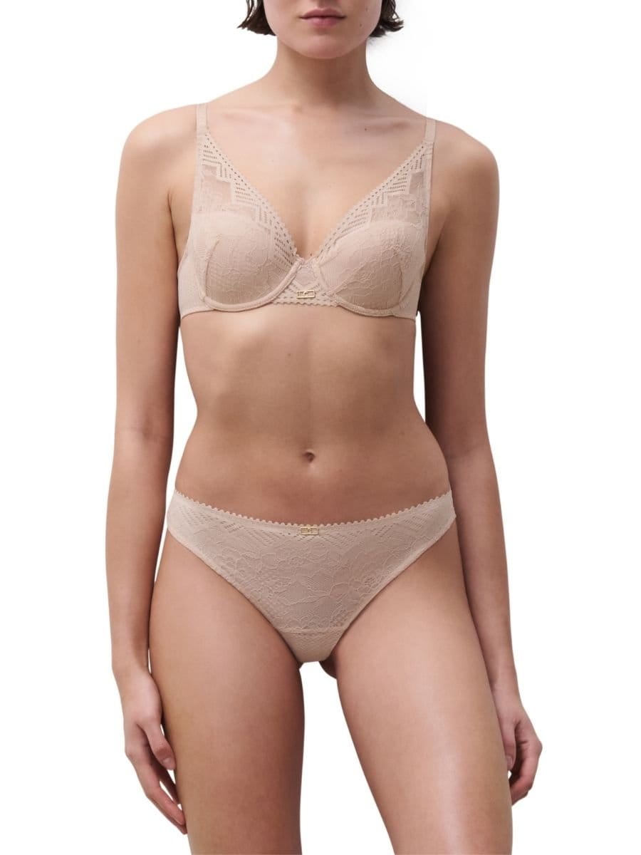 Chantelle Chantelle Women's Origins Plunge Spacer Bra in Beige - 4