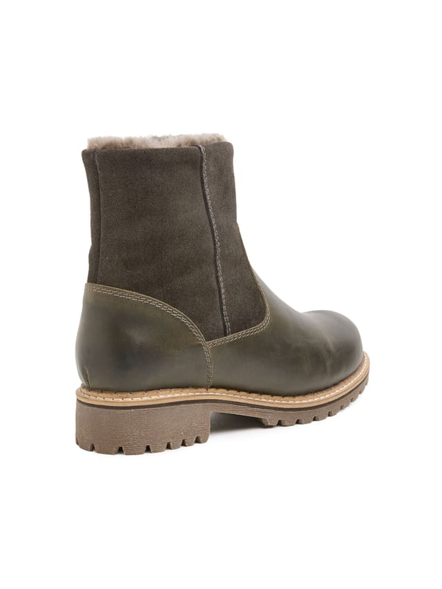 Celtic & Co Celtic & Co Women's Sheep Lined Ankle Boot in Dark Olive - 2