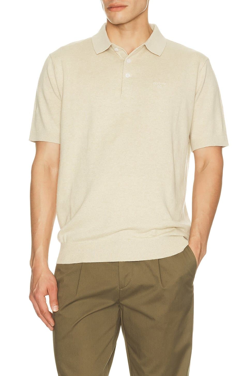 revolve Muston Linen Blend Knitted Polo