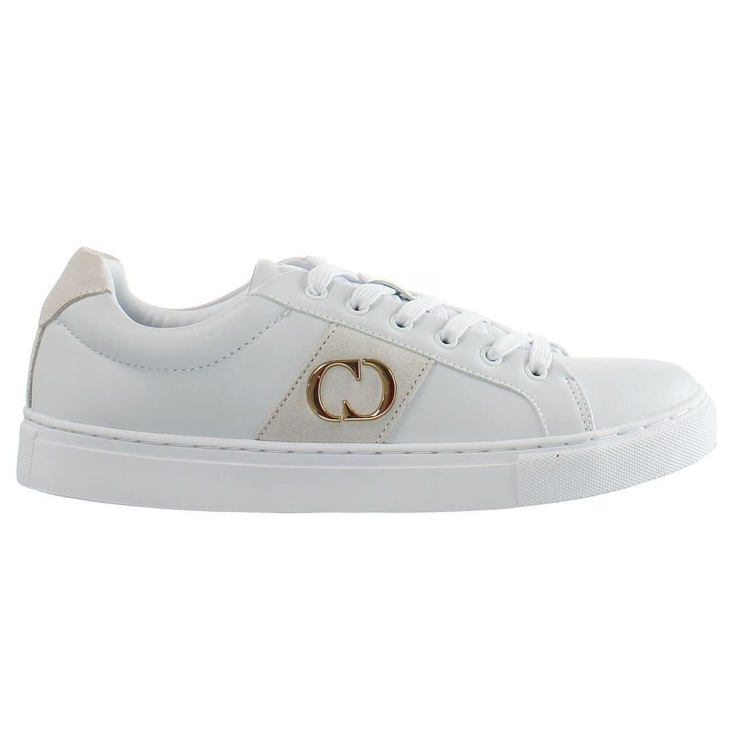 Criminal Damage Criminal Damage White Synthetic Lace-Up Trainers