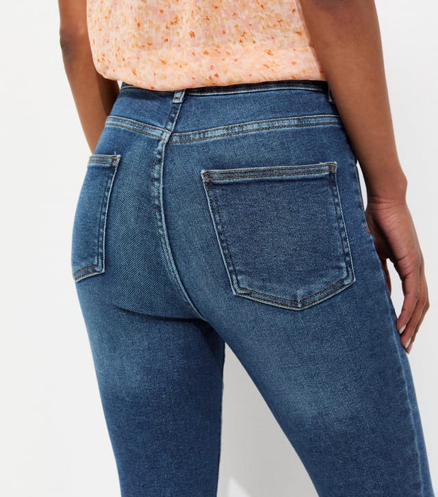 New Look Women's Blue Hallie Disco Frayed Hem Super Skinny Jeans New Look - 3