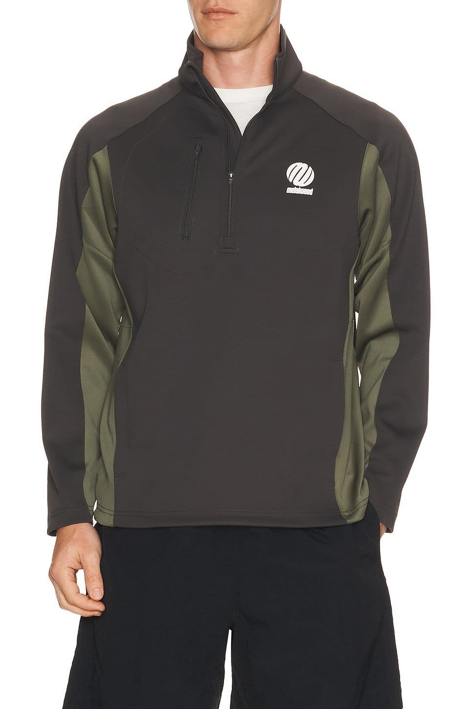 Revolve Trophy Quarter Zip Pullover in Tar