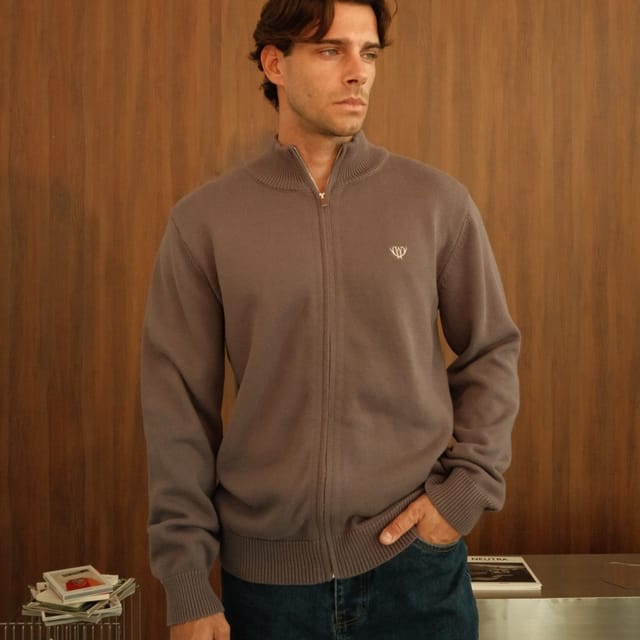 Walker & Hunt Walker & Hunt Men's Ashbury Full Zip in Grey - 2