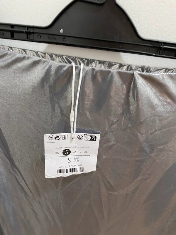 Bershka Bershka Silver Metallic Maxi Skirt BNWT Size S - 1
