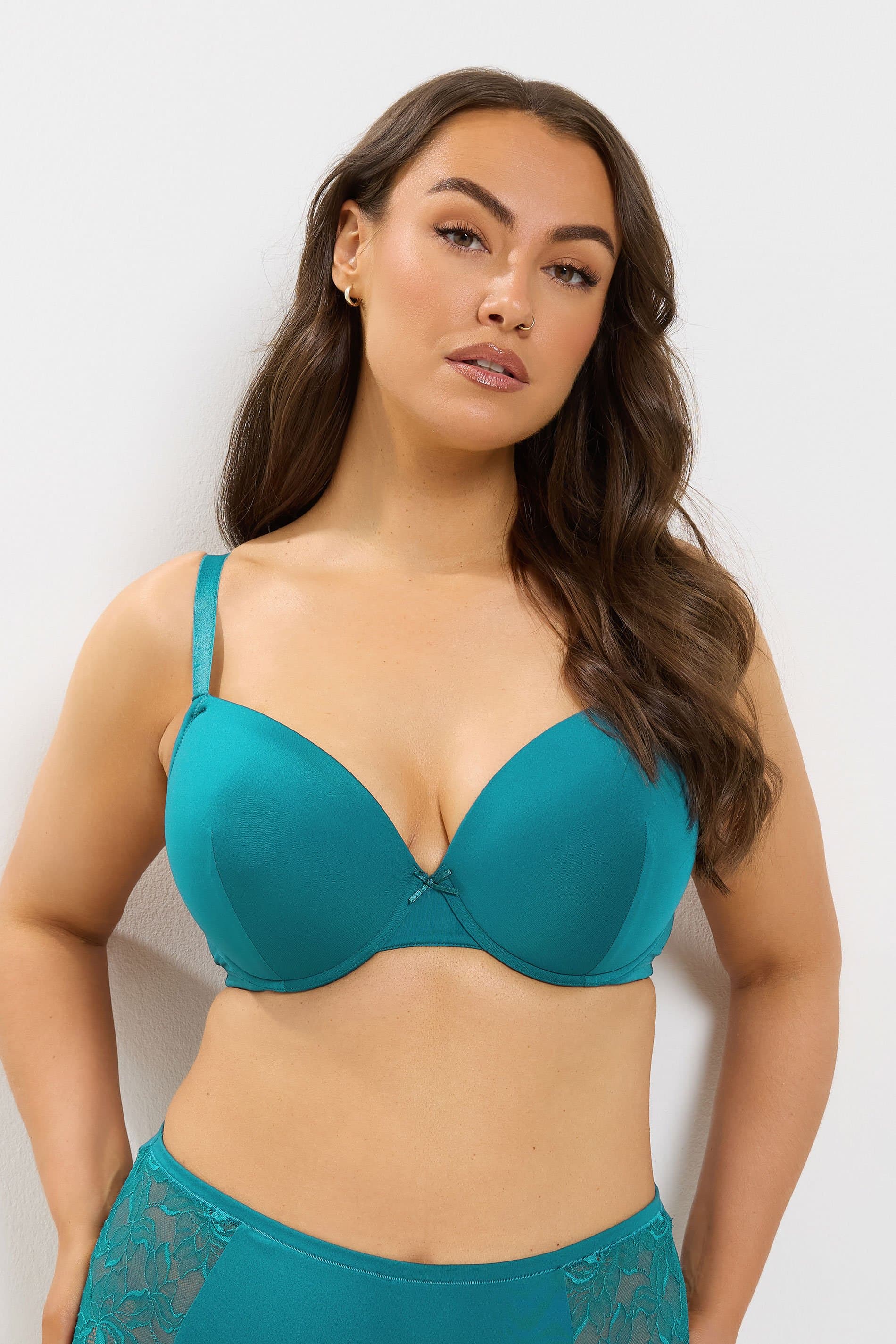 Yours Plus Size Teal Green Underwire Tshirt Bra