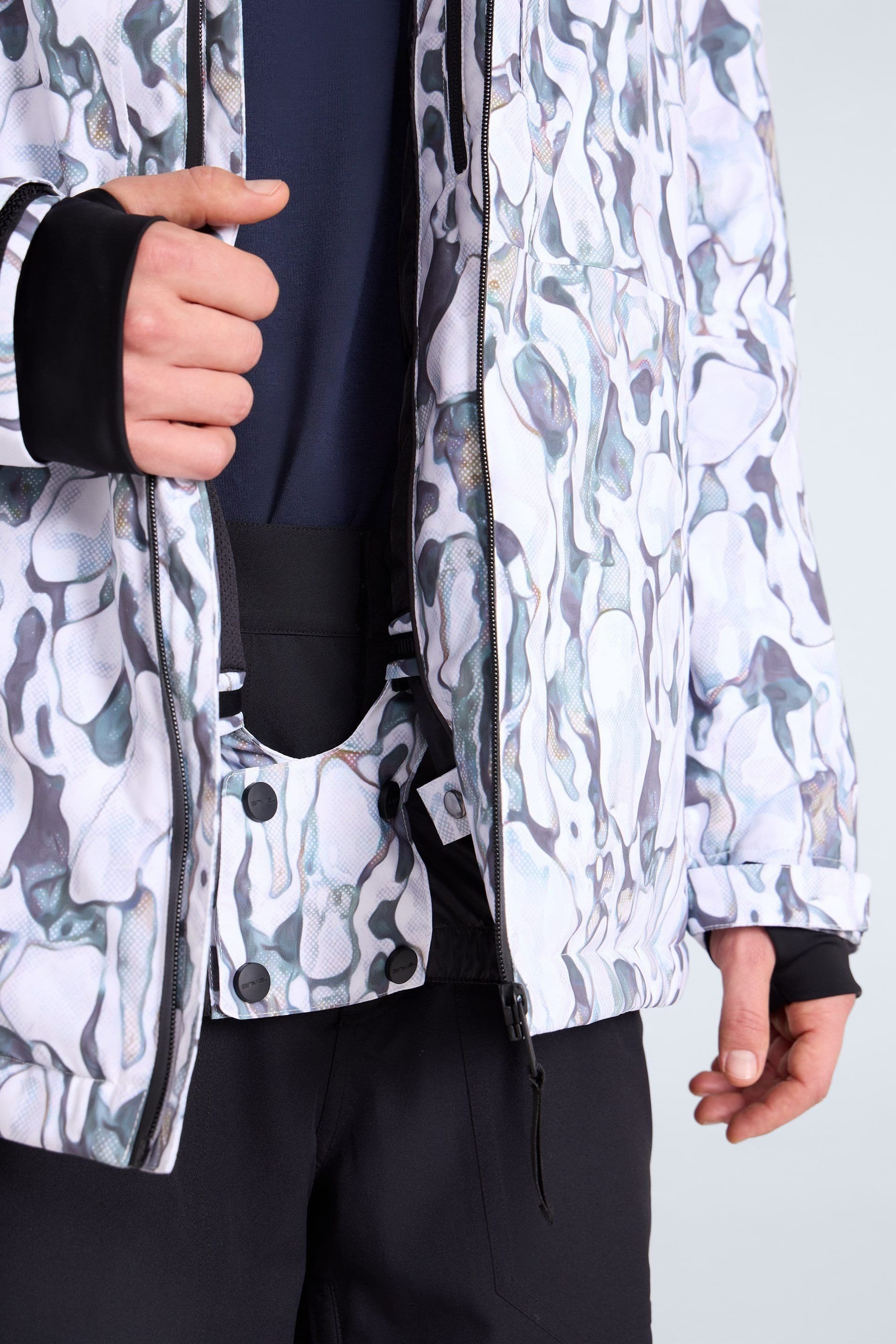 Animal Animal Men's 'Cruise' Water Resistant Lift Pass Pocket Adjustable Hood Snow Jacket in White - 4