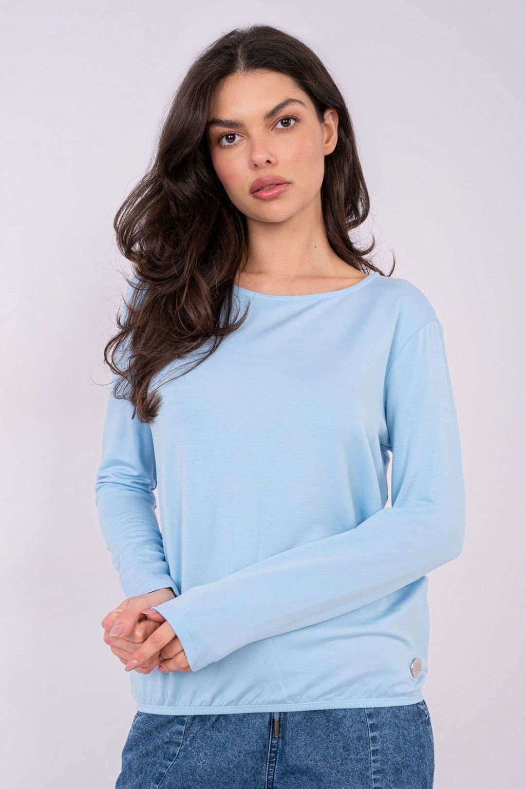 Love Lace Love Lace Blue Micro Modal Blouse