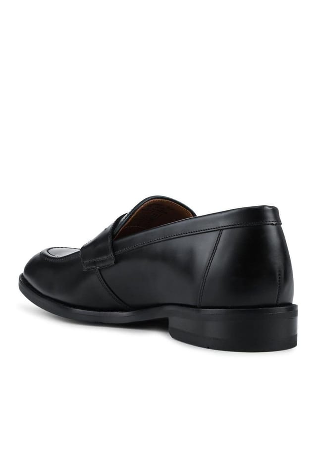 Jones Bootmaker Jones Bootmaker Men's Cabrino Leather Penny Loafers in Black - 3