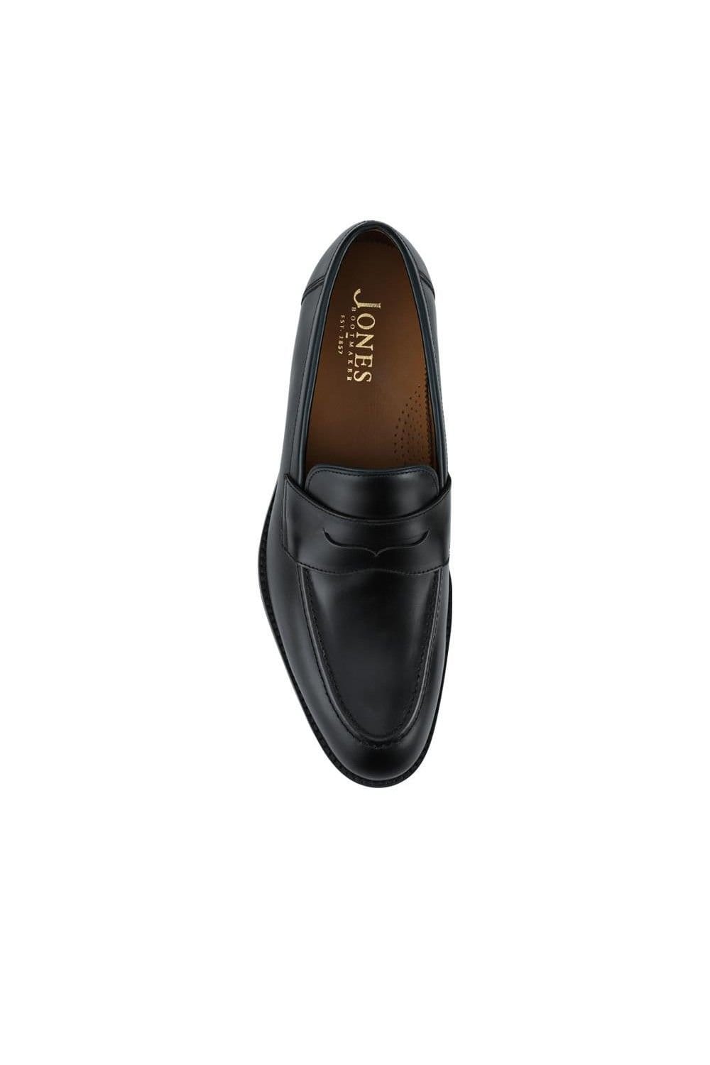 Jones Bootmaker Jones Bootmaker Men's Cabrino Leather Penny Loafers in Black - 4