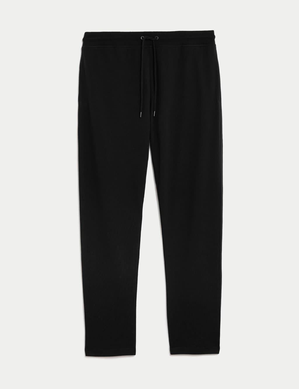 Marks & Spencer M&S Cotton Rich Straight Leg Joggers Black