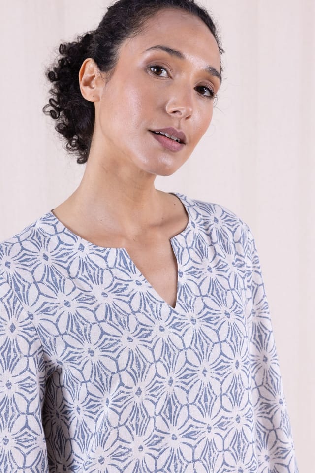 Nomads Clothing Nomads Clothing Women's Womens Relaxed Tunic Dress in Light Blue - 2