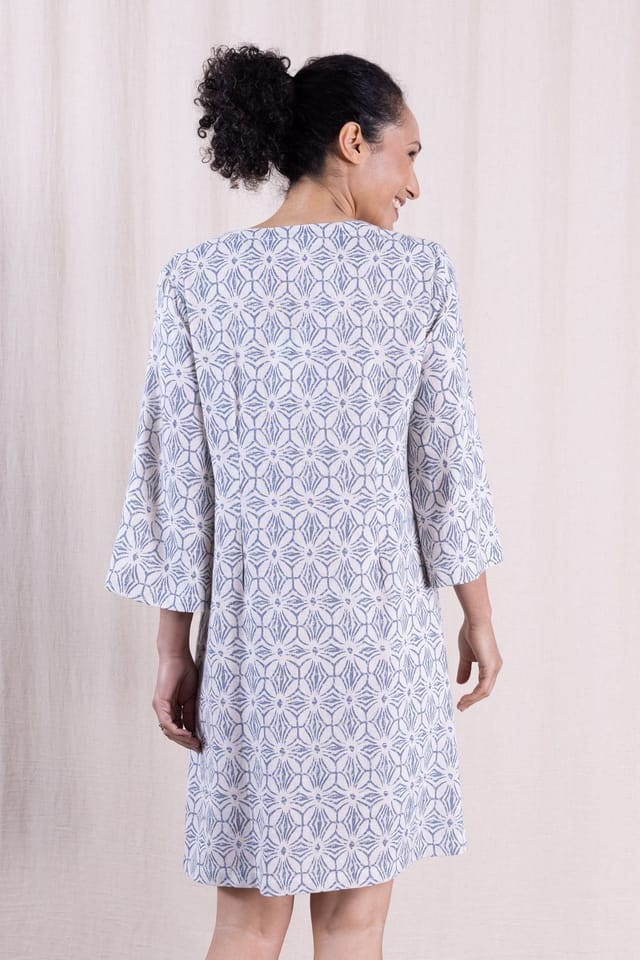 Nomads Clothing Nomads Clothing Women's Womens Relaxed Tunic Dress in Light Blue - 3