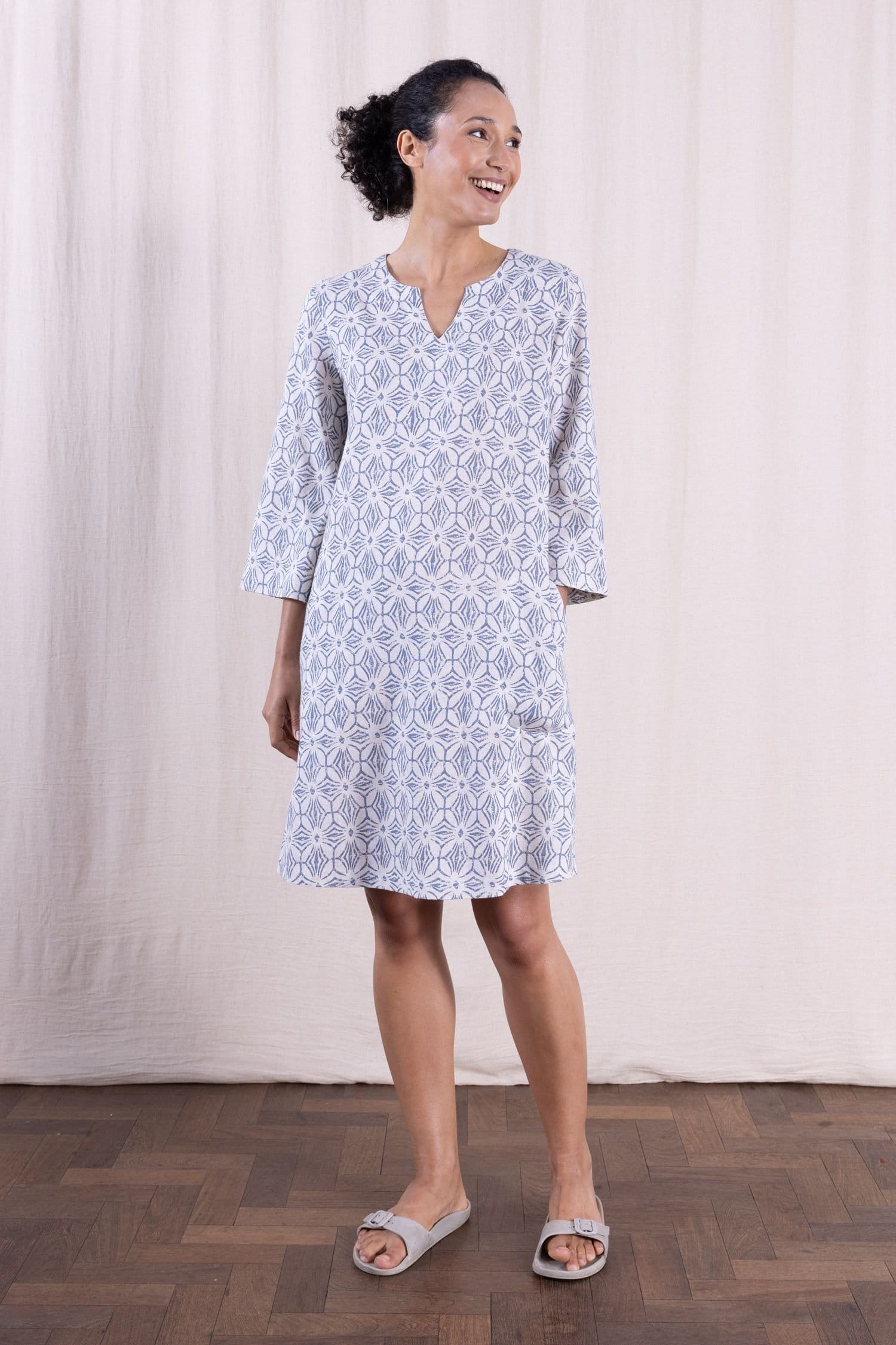 Nomads Clothing Nomads Clothing Women's Womens Relaxed Tunic Dress in Light Blue - 4