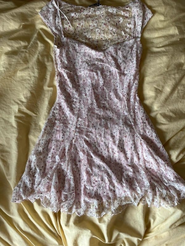 Bershka Pink floral mini dress - 1