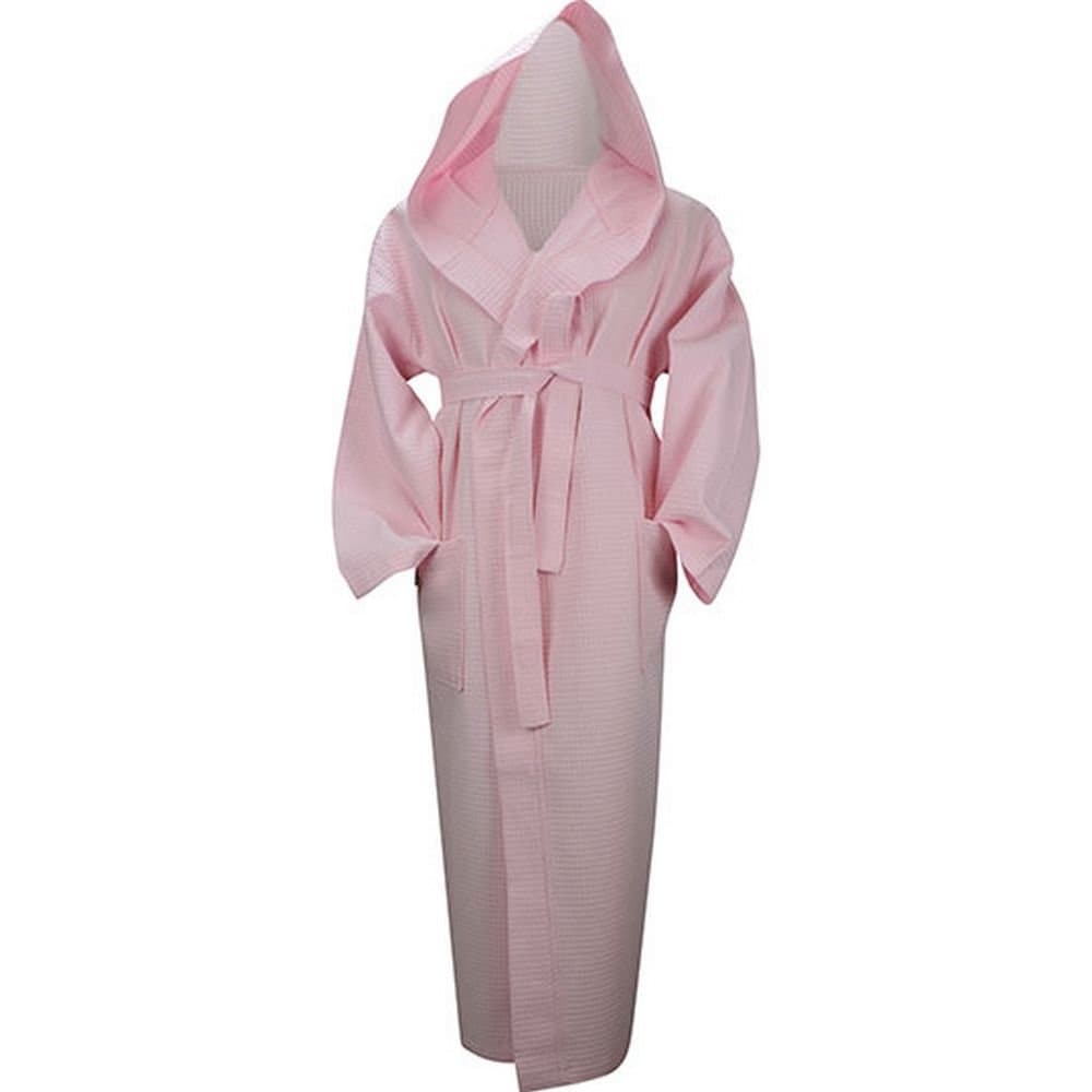 ARTG ARTG Women's Robezz Waffle Hooded Dressing Gown in Light Pink