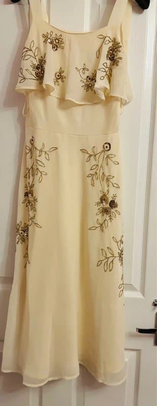 Georgia Davies Georgia Davies Bardot sequin detail wedding cruise prom lined party 6-8 same day post