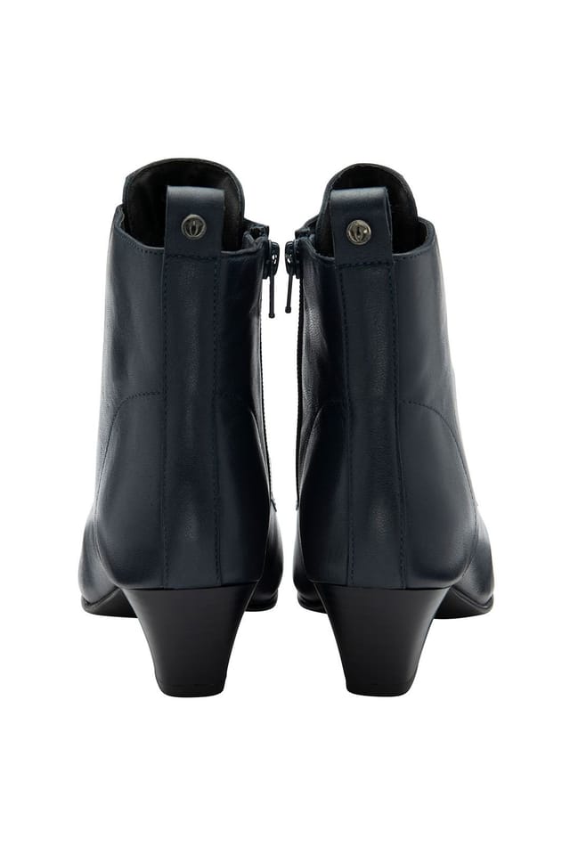 Lotus Lotus Women's 'Lorissa' Leather Zip-Up Ankle Boots in Navy - 3