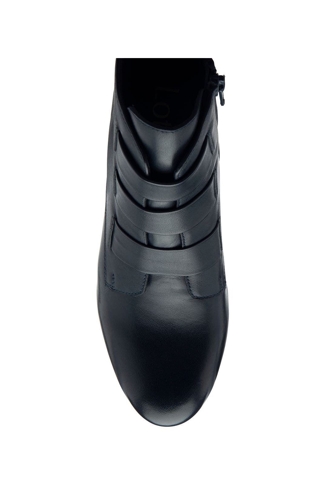 Lotus Lotus Women's 'Lorissa' Leather Zip-Up Ankle Boots in Navy - 4