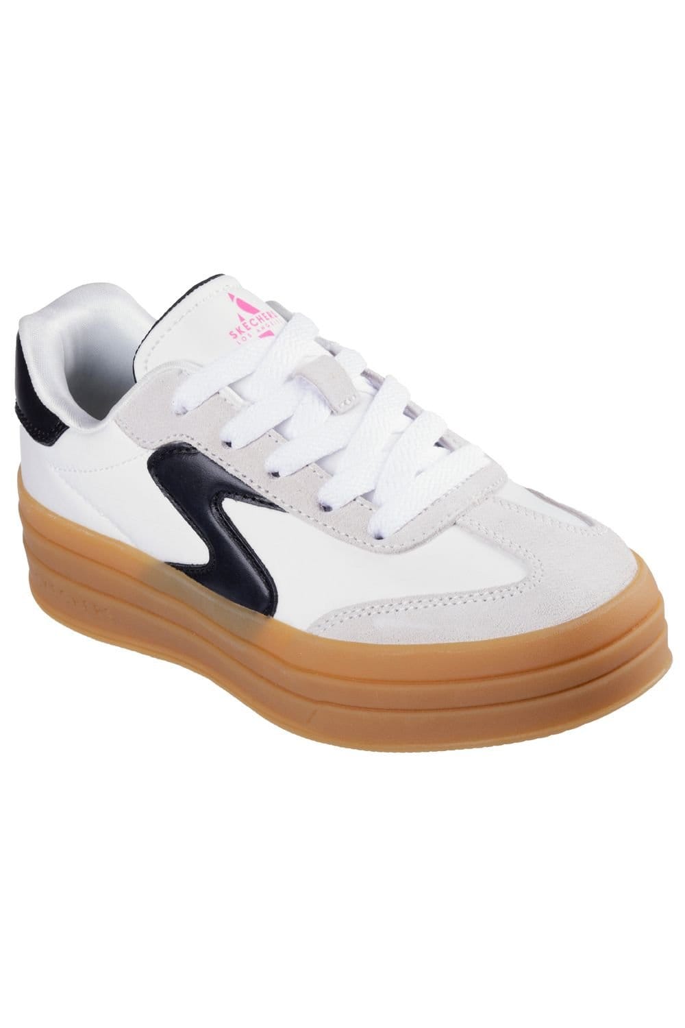 Skechers Skechers Women's Zinger Lift Lace Up Platform Sneaker White/Black in White - 4