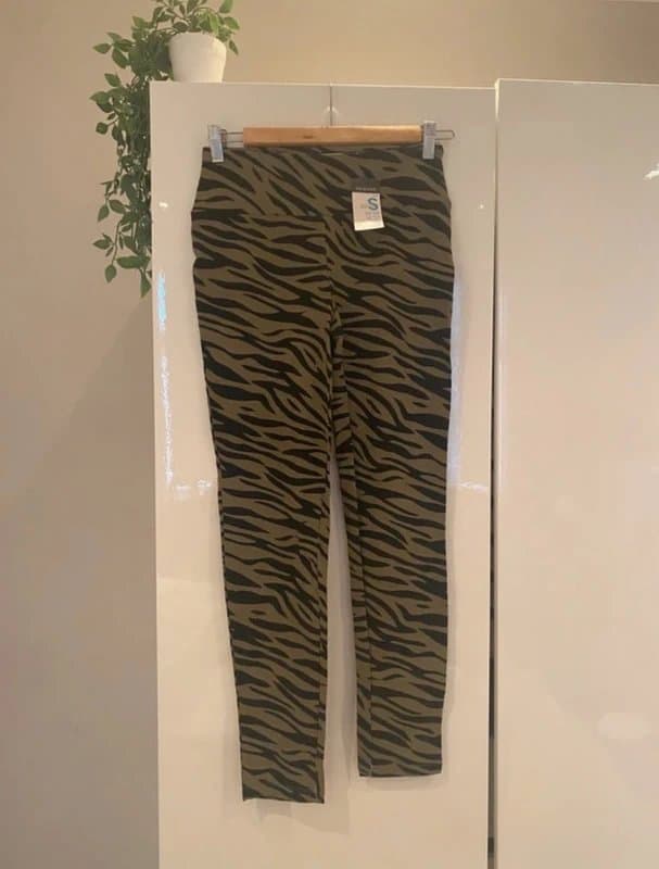 Primark Brand New Animal Print Leggings – Size 10–12 – Khaki & Black – Festival Ready
